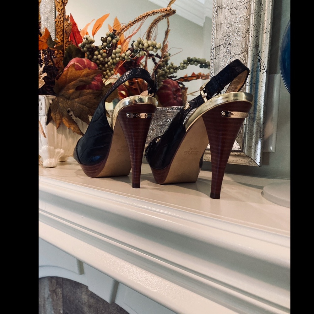 Michael Kors Stilleto Platforms  “Niki” Peep Toes Sz. 6.5 M